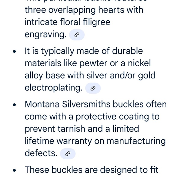 Vtg Montana Silversmiths Sterling silver plate Triple Heart 2Tone Belt Buckle - Picture 7 of 9